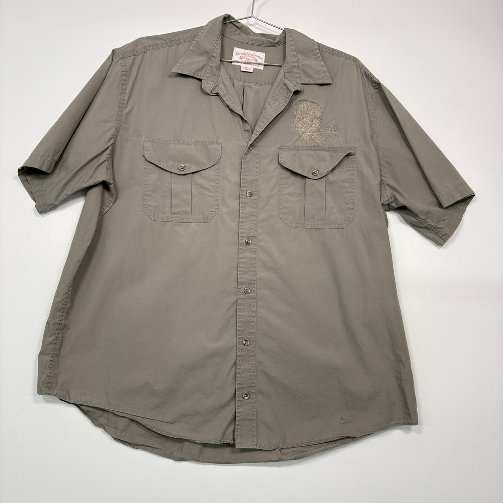 Filson Mens Button Down Shirt XXL Green Legends Ranch Short Sleeve 12016 OG